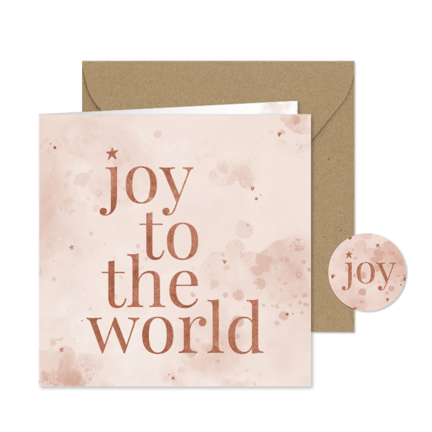 Weihnachtskarte 'Joy to the World' - Kartenvorschau
