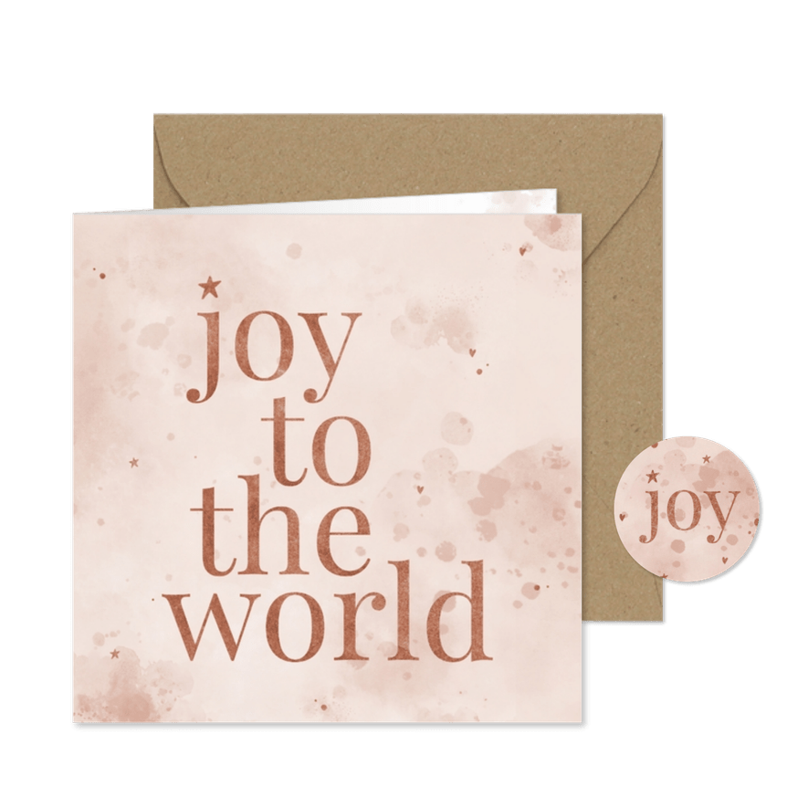 Weihnachtskarte 'Joy to the World' - Karteneindruck
