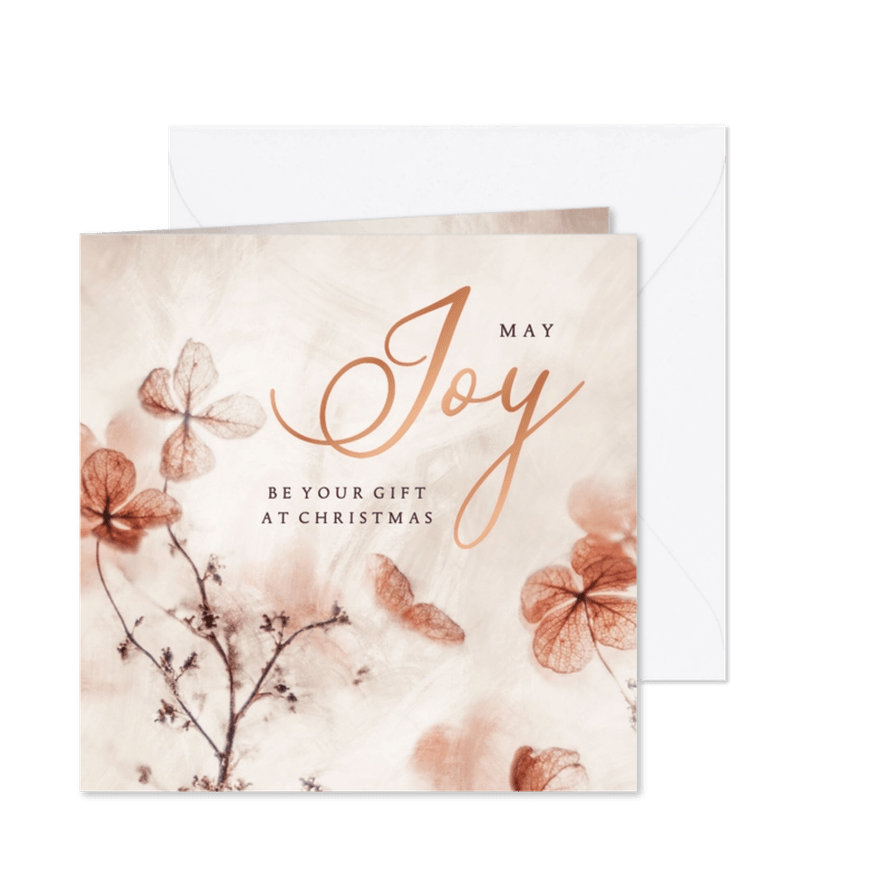 Weihnachtskarte 'Joy' - Karteneindruck