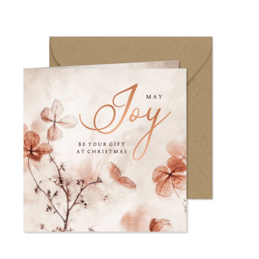 Weihnachtskarte 'Joy' - Karteneindruck
