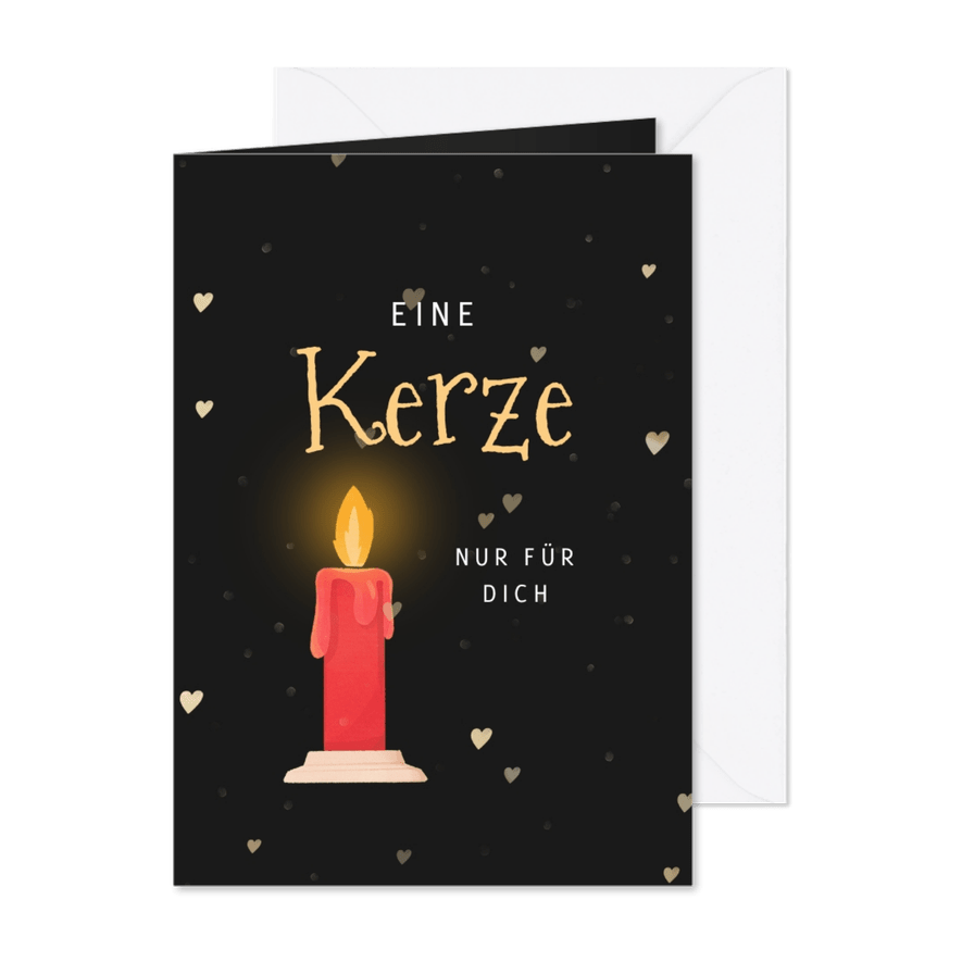 Weihnachtskarte Kerze - Karteneindruck
