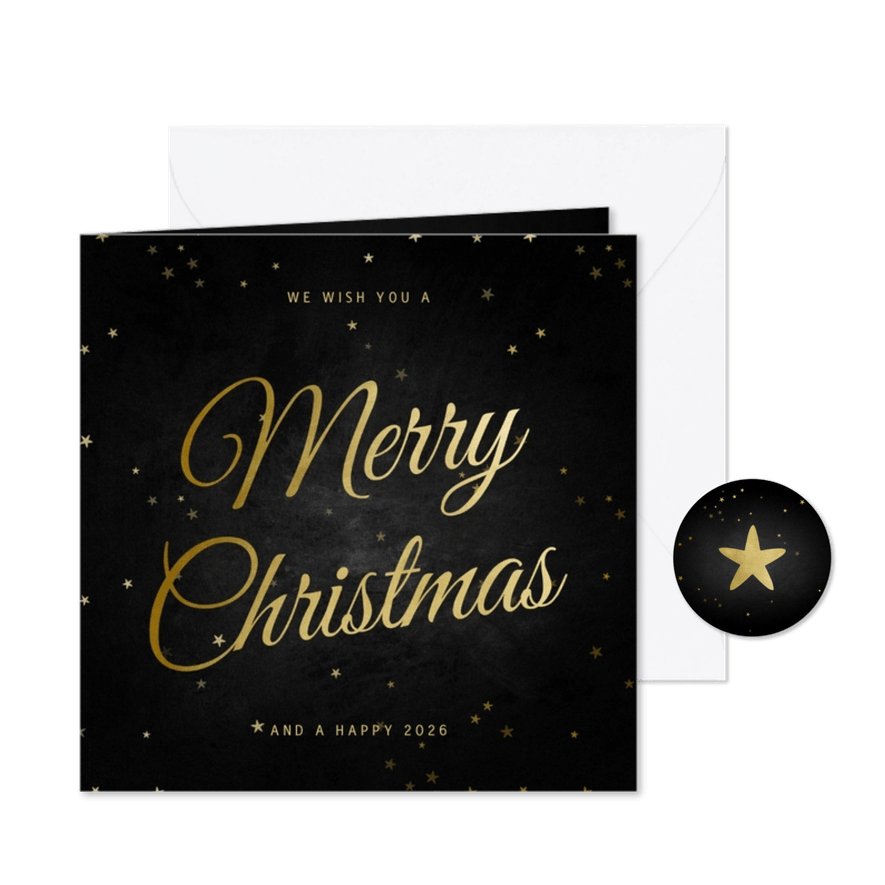 Weihnachtskarte klassisch 'Merry Christmas' - Karteneindruck