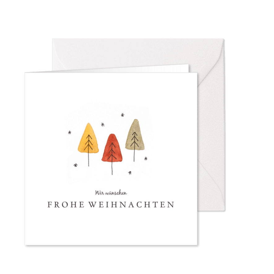 Weihnachtskarte kleiner Weihnachtswald - Karteneindruck
