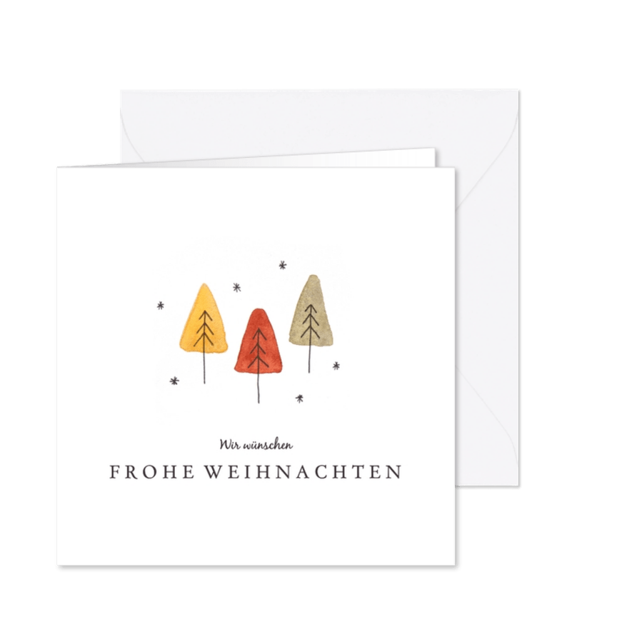 Weihnachtskarte kleiner Weihnachtswald - Karteneindruck