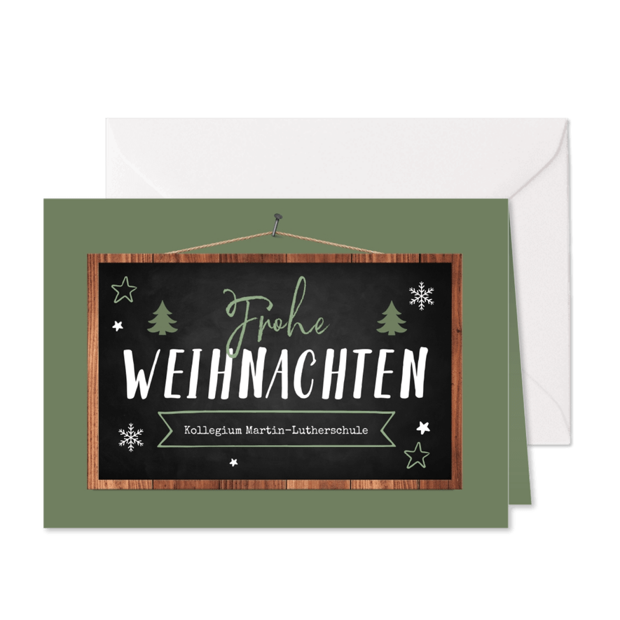 Weihnachtskarte Kollegium Schule - Karteneindruck
