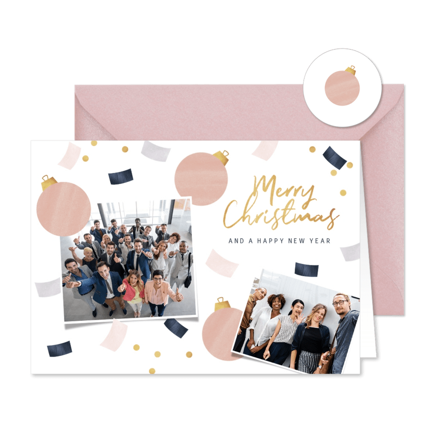 Weihnachtskarte Kunden und Partner Fotocollage - Karteneindruck