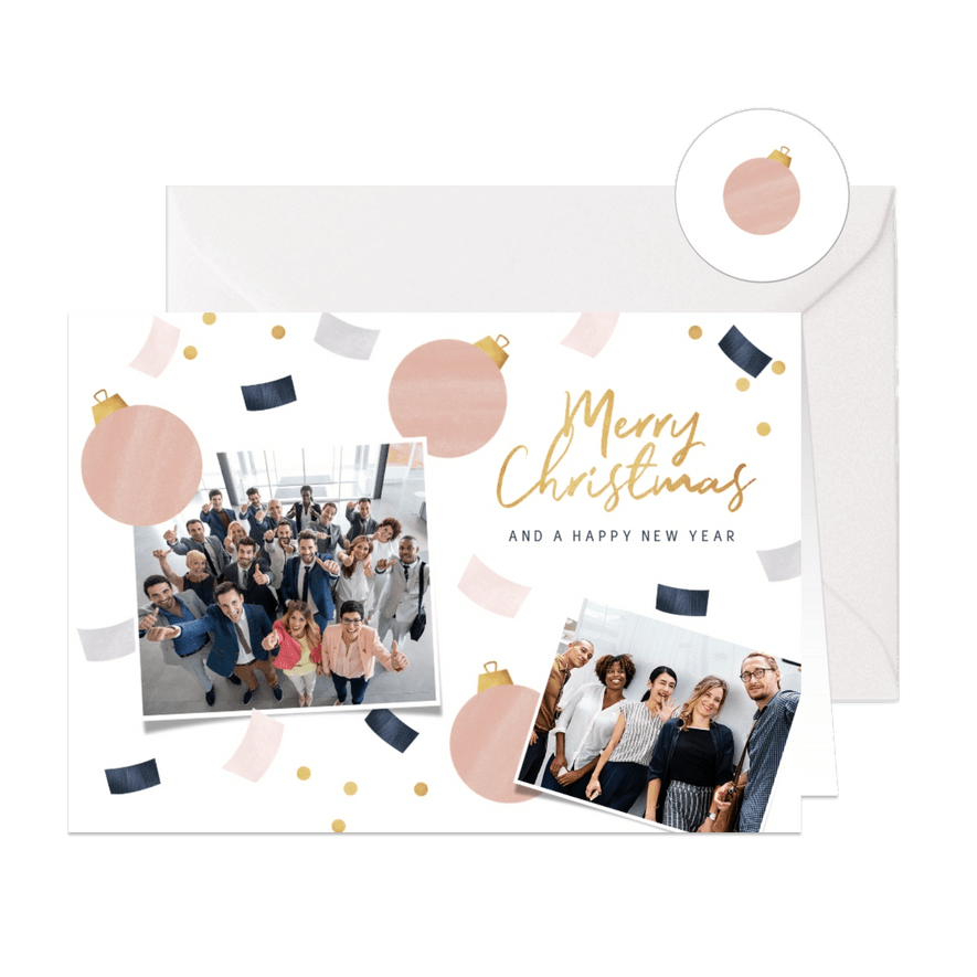 Weihnachtskarte Kunden und Partner Fotocollage - Karteneindruck
