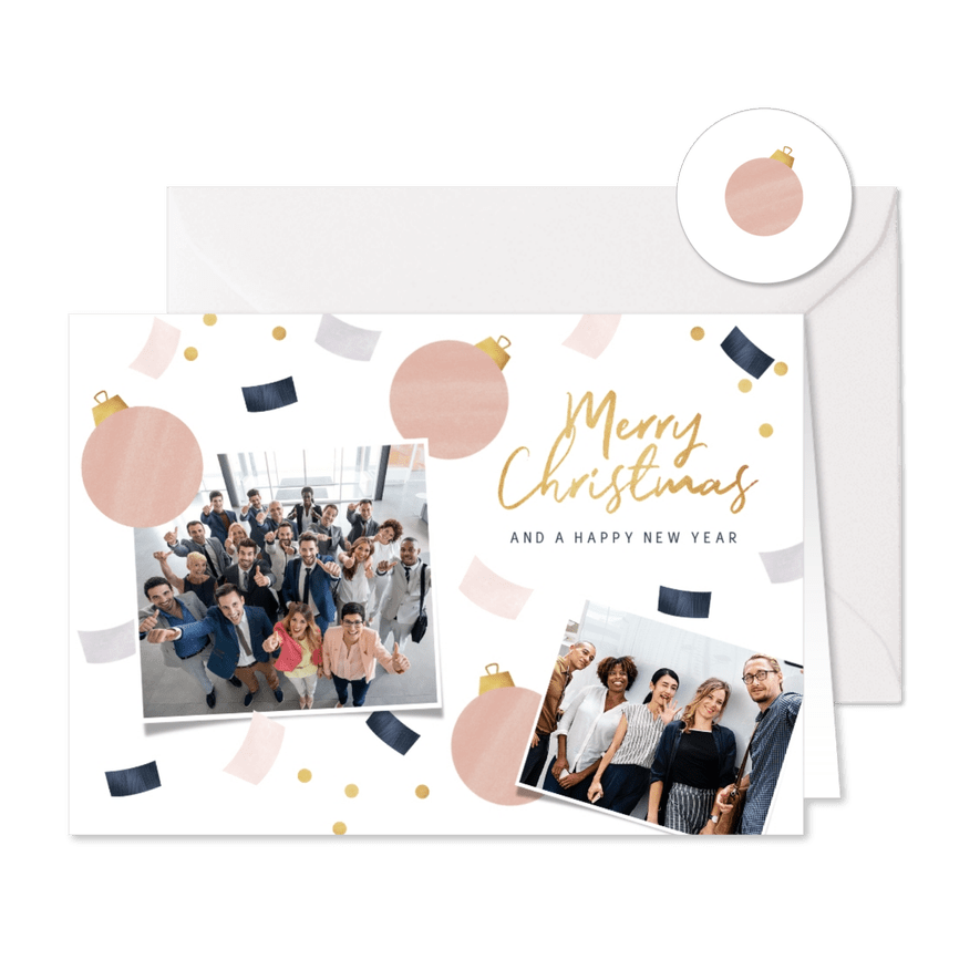 Weihnachtskarte Kunden und Partner Fotocollage - Karteneindruck
