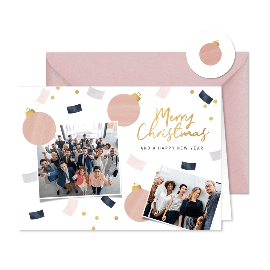 Weihnachtskarte Kunden und Partner Fotocollage - Karteneindruck