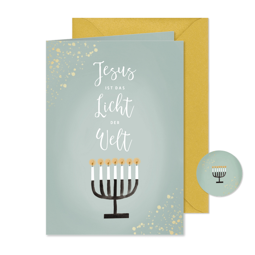 Weihnachtskarte Licht der Welt - Karteneindruck
