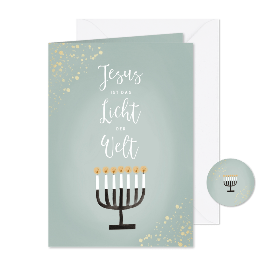 Weihnachtskarte Licht der Welt - Karteneindruck