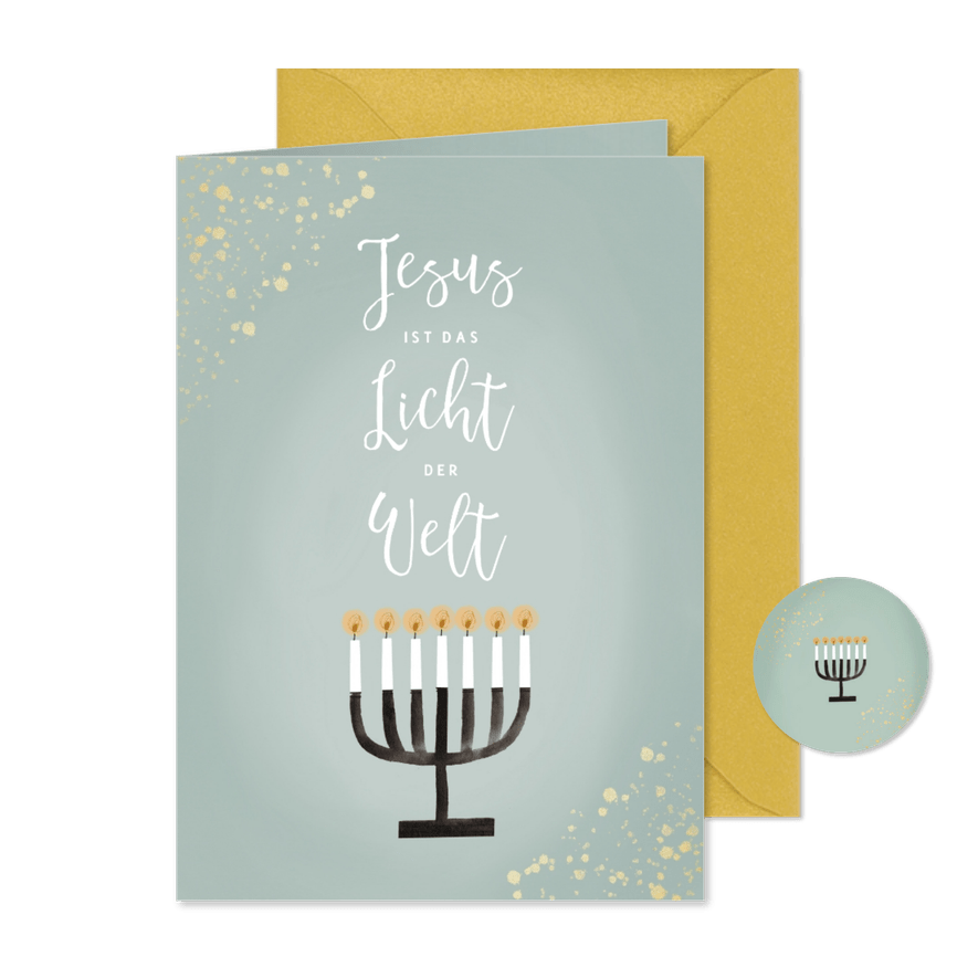 Weihnachtskarte Licht der Welt - Kartenvorschau