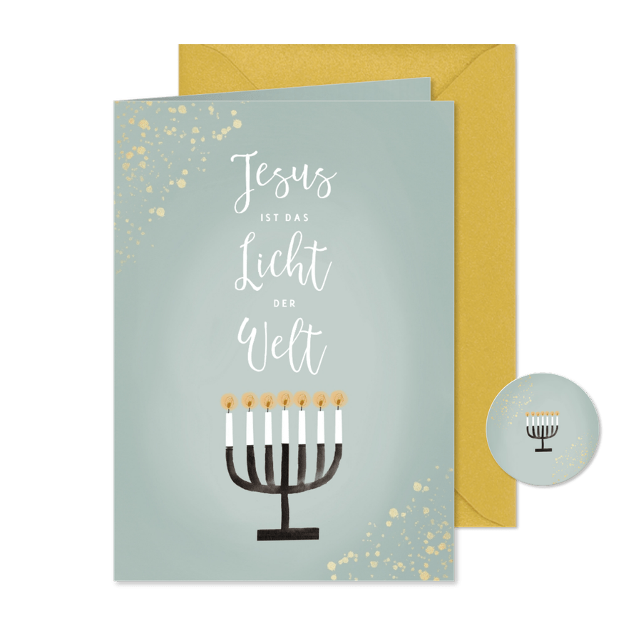 Weihnachtskarte Licht der Welt - Karteneindruck