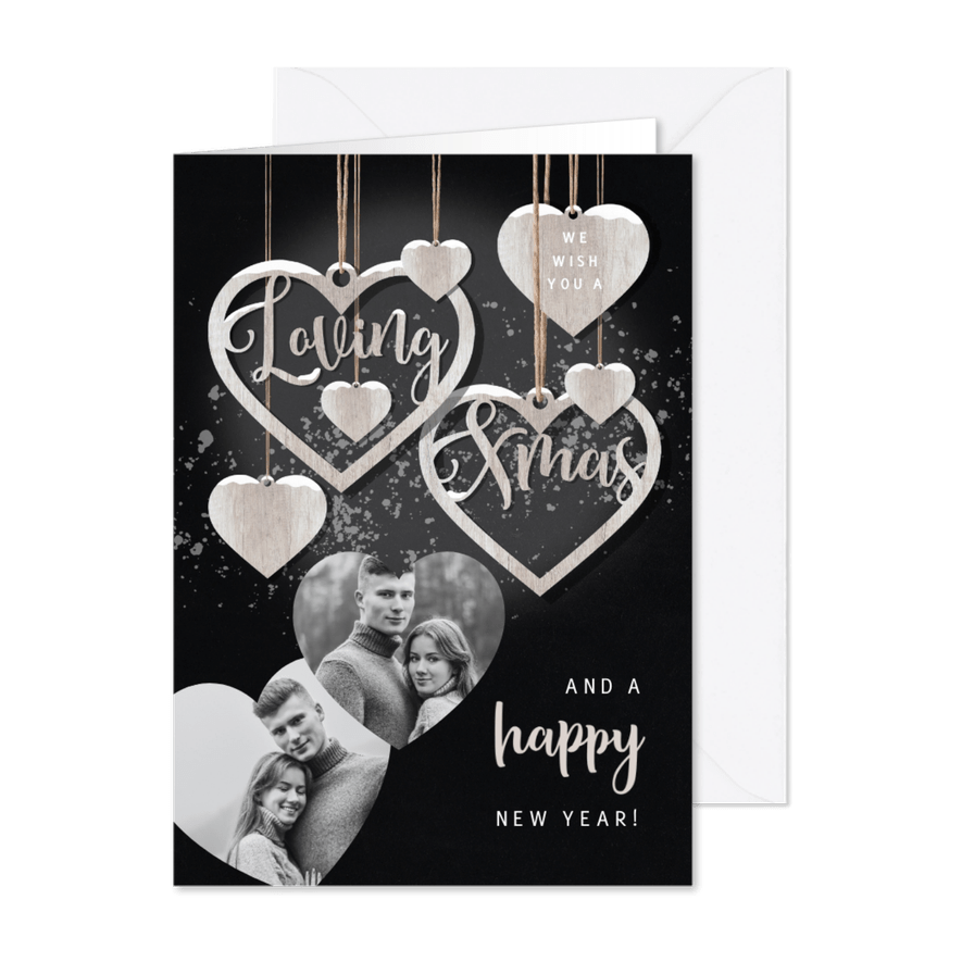 Weihnachtskarte Loving Christmas - Karteneindruck