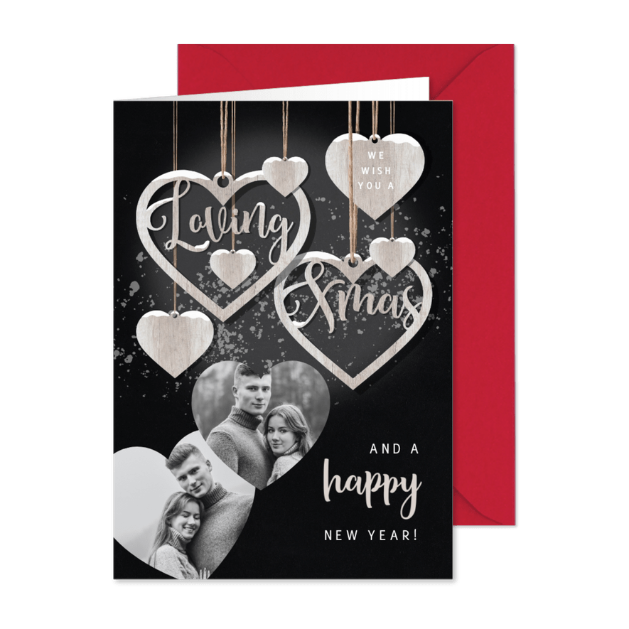 Weihnachtskarte Loving Christmas - Karteneindruck