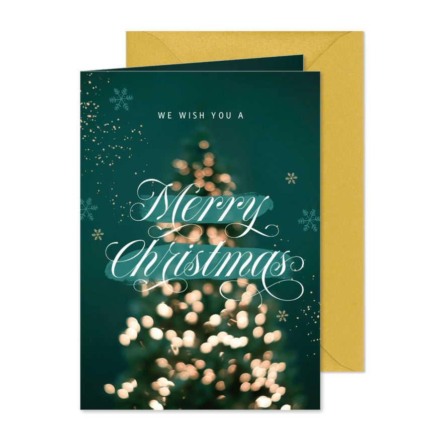 Weihnachtskarte Merry Christmas Weihnachtsbaum - Karteneindruck