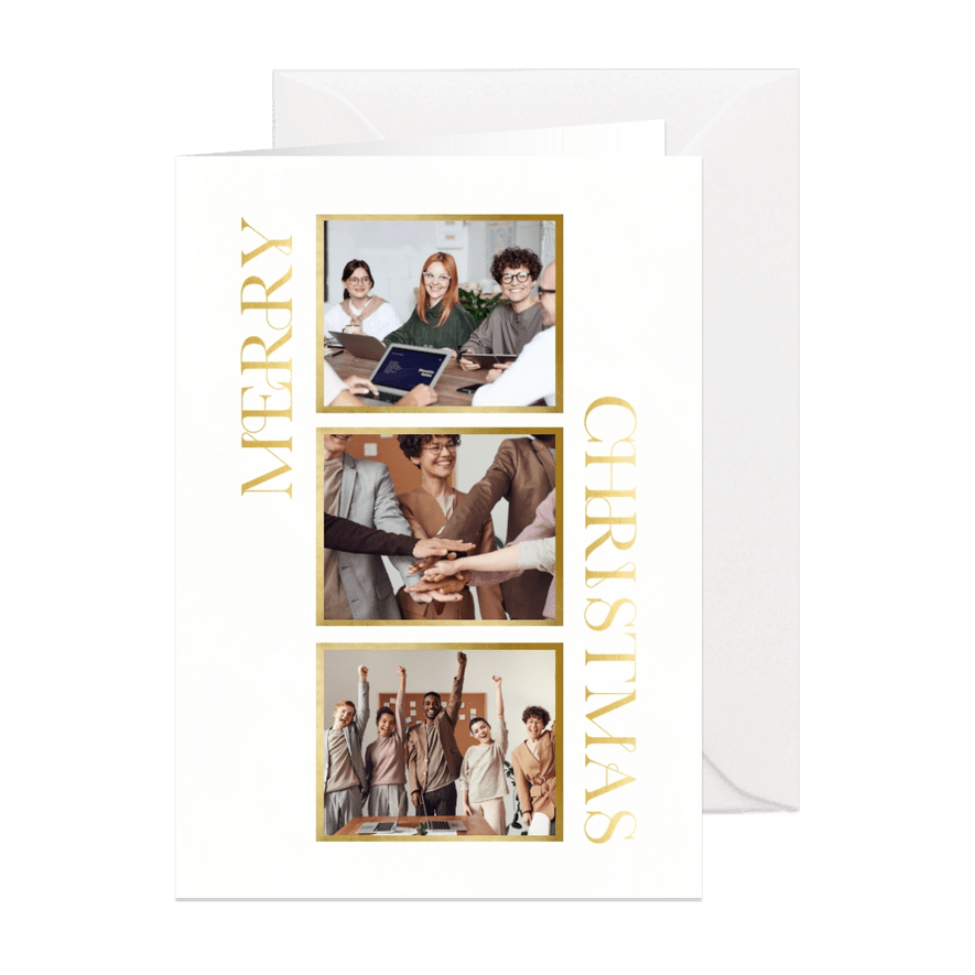 Weihnachtskarte Partner & Kunden Fotocollage - Karteneindruck
