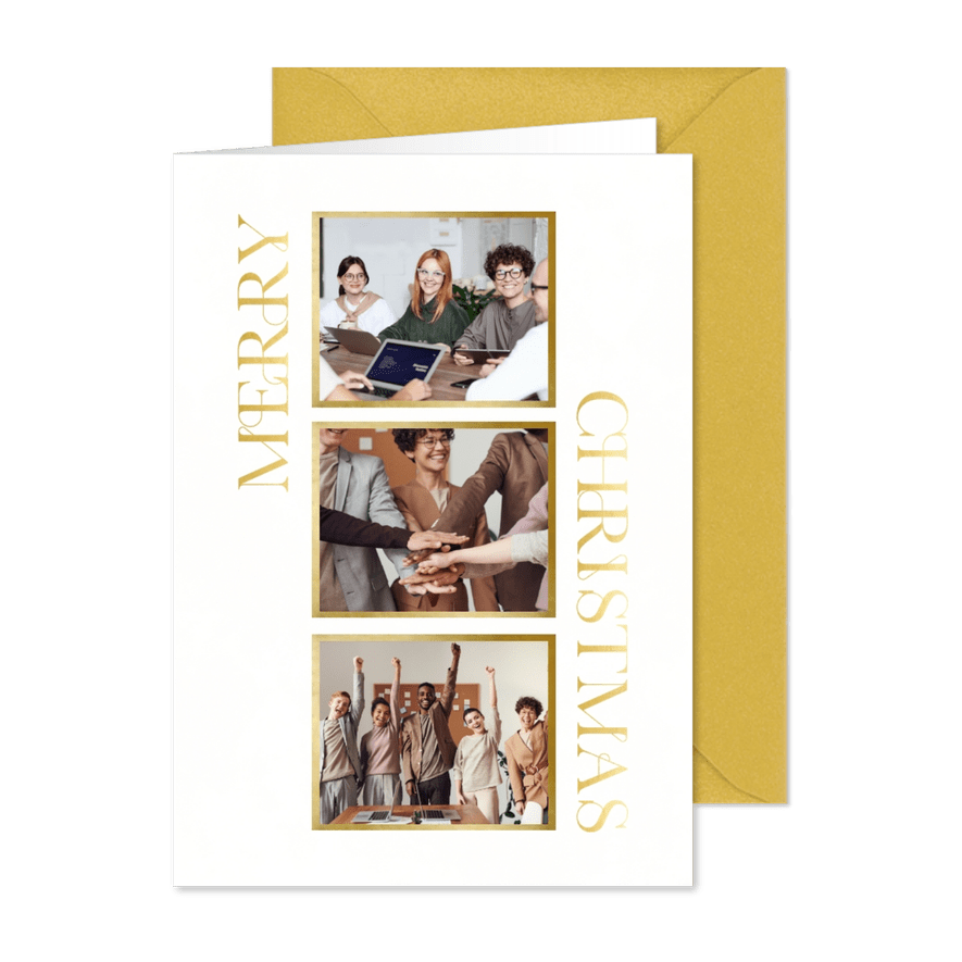 Weihnachtskarte Partner & Kunden Fotocollage - Karteneindruck
