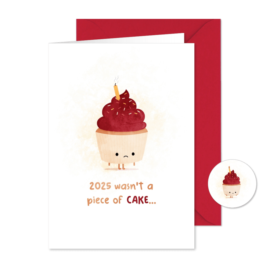 Weihnachtskarte 'Piece of cake' - Karteneindruck