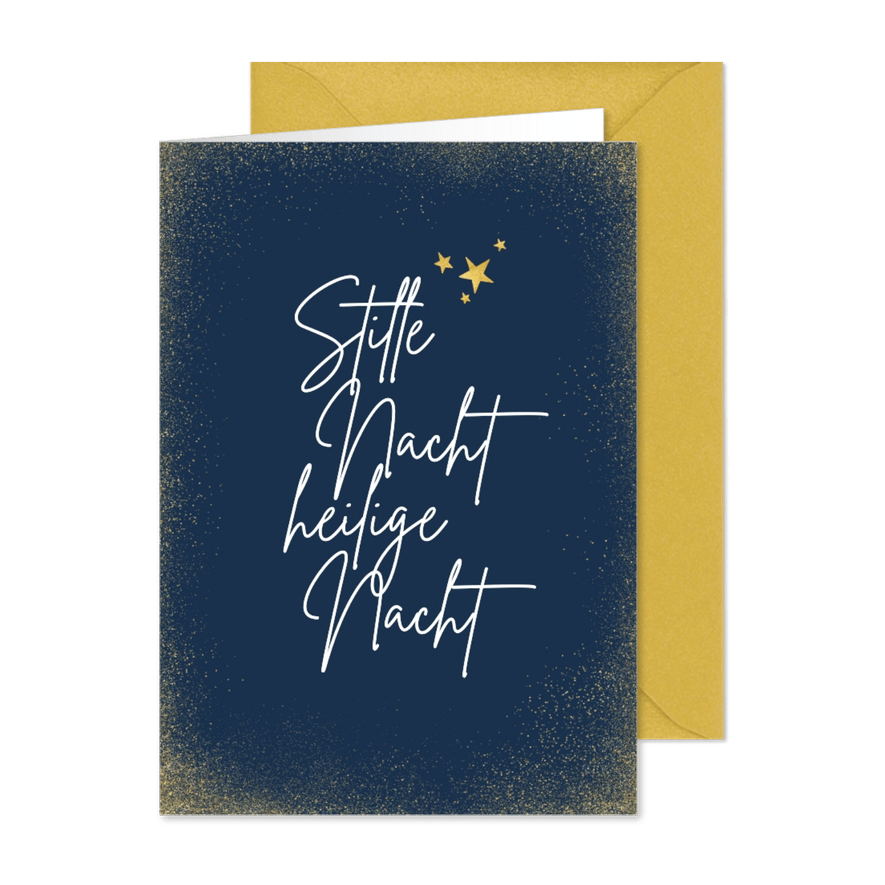 Weihnachtskarte Stille Nacht, heilige Nacht - Karteneindruck