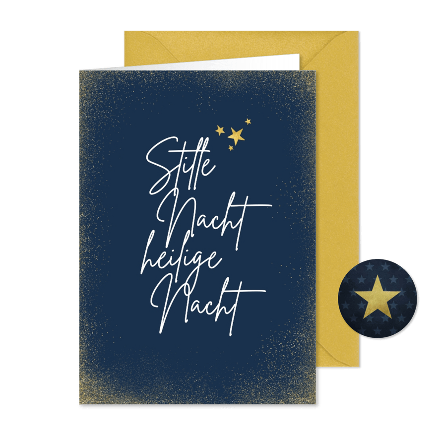 Weihnachtskarte Stille Nacht, heilige Nacht - Karteneindruck
