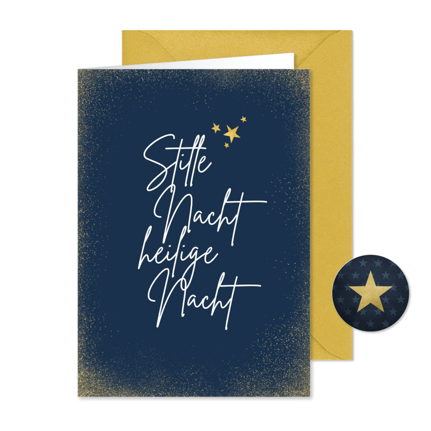Weihnachtskarte Stille Nacht, heilige Nacht - Karteneindruck
