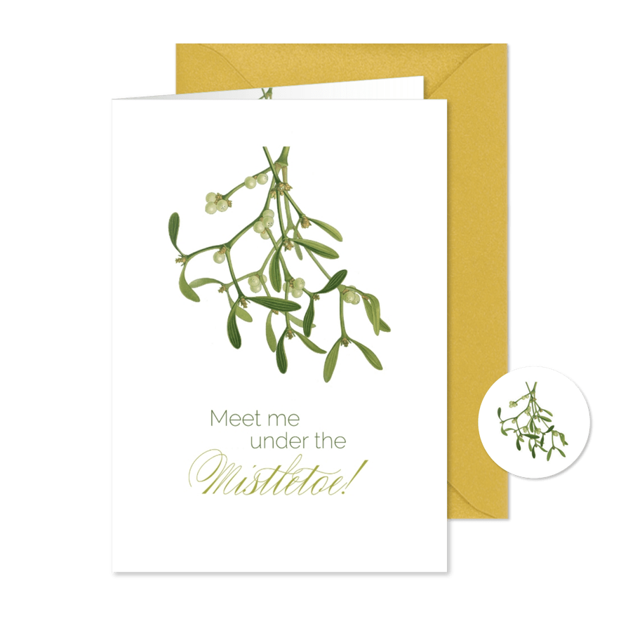Weihnachtskarte 'Under the Mistletoe' - Karteneindruck