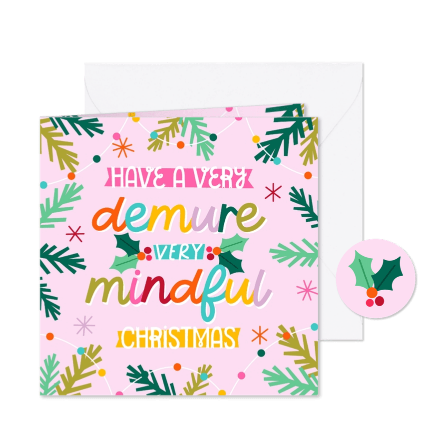 Weihnachtskarte 'Very Demure & Very Mindful Christmas' - Karteneindruck