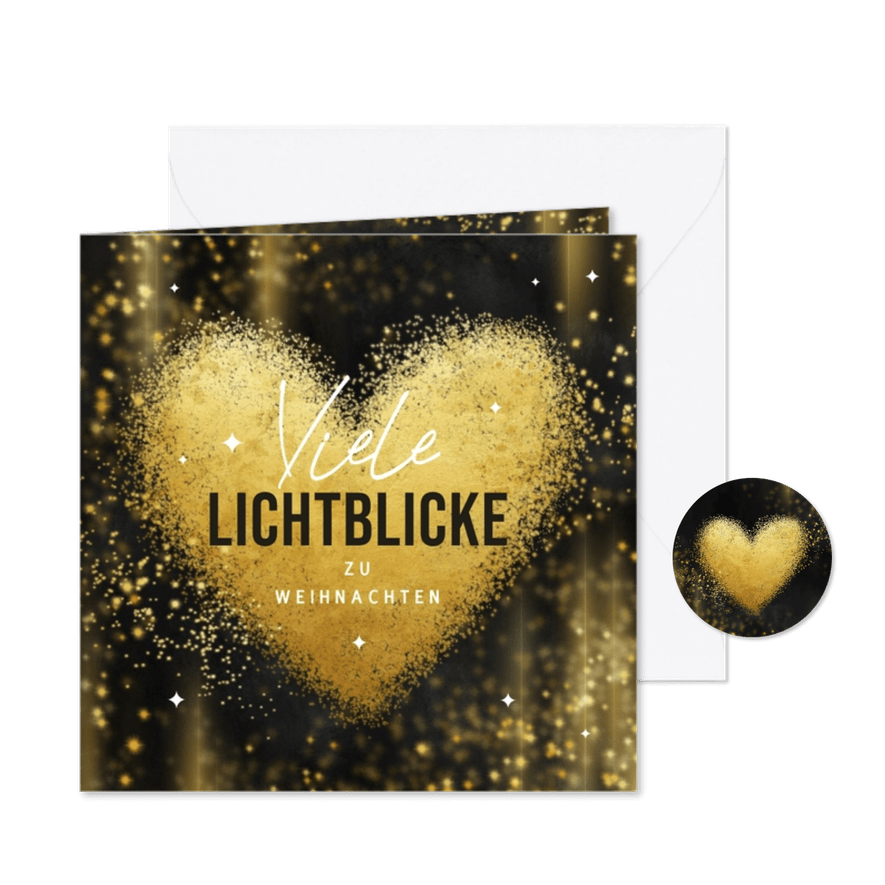 Weihnachtskarte 'Viele Lichtblicke' - Karteneindruck