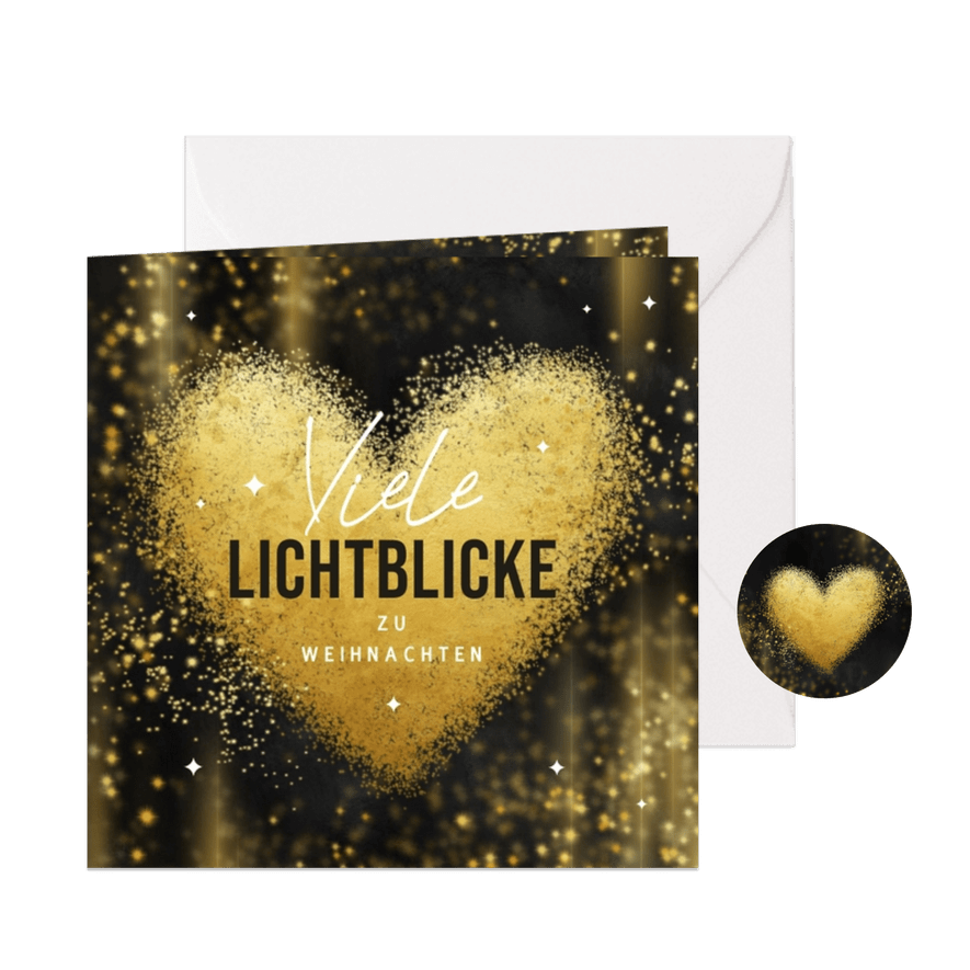 Weihnachtskarte 'Viele Lichtblicke'  - Karteneindruck
