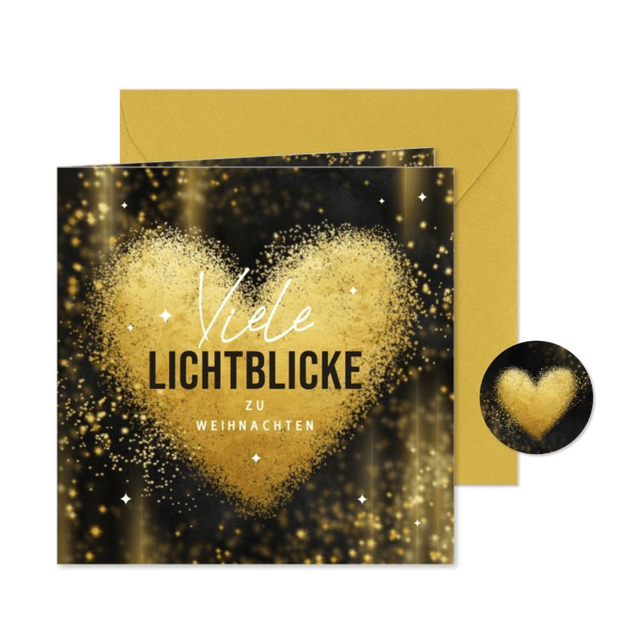 Weihnachtskarte 'Viele Lichtblicke' - Karteneindruck