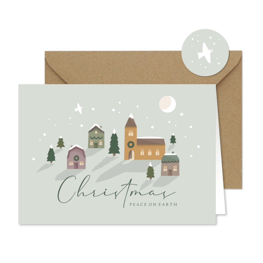 Weihnachtskarte Weihnachtsdorf - Karteneindruck
