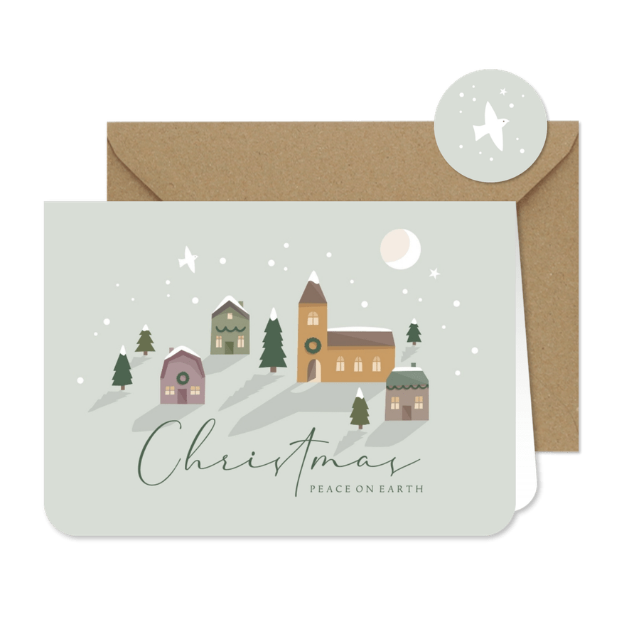 Weihnachtskarte Weihnachtsdorf - Karteneindruck