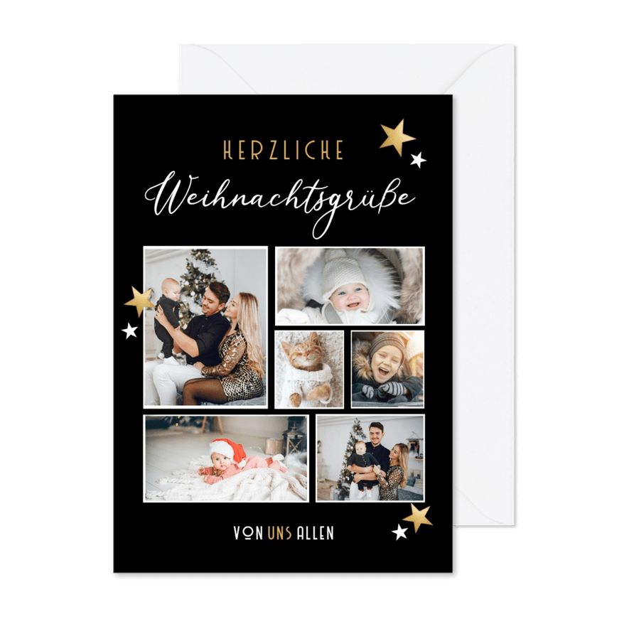 Weihnachtskarte Weihnachtsgrüße eigene Fotos - Karteneindruck