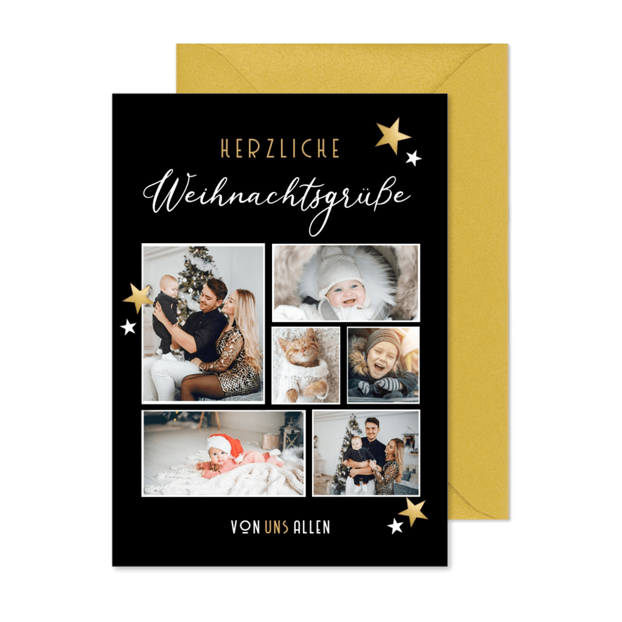 Weihnachtskarte Weihnachtsgrüße eigene Fotos - Karteneindruck
