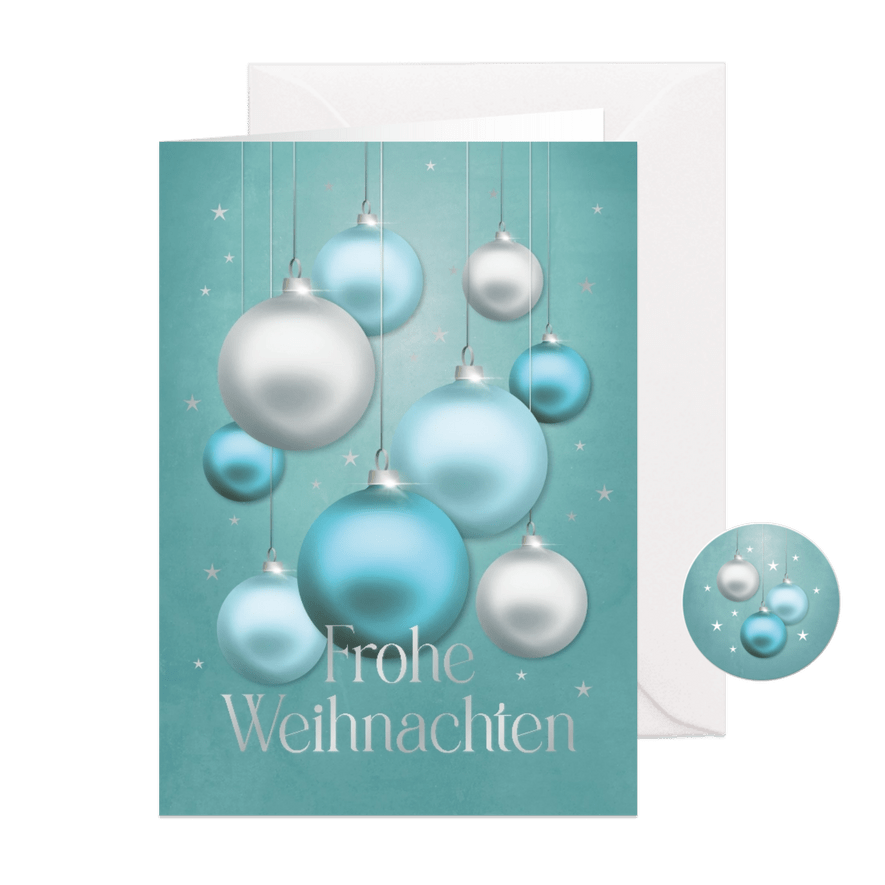 Weihnachtskarte Weihnachtskugel-Zauber - Karteneindruck
