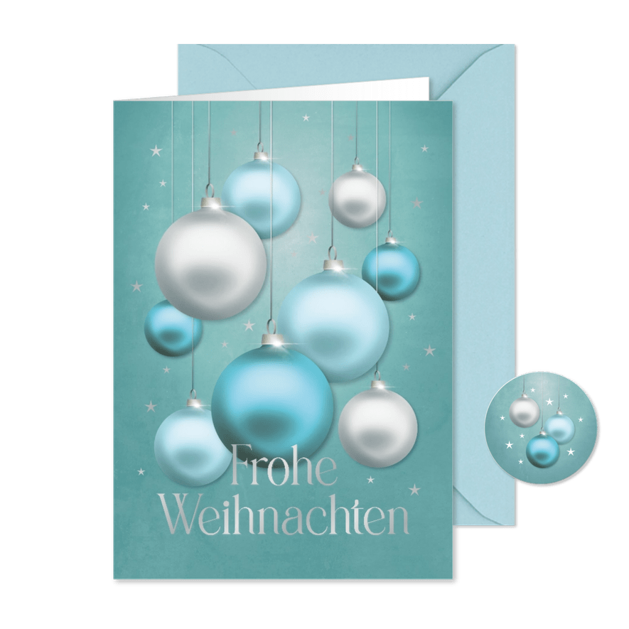 Weihnachtskarte Weihnachtskugel-Zauber - Karteneindruck
