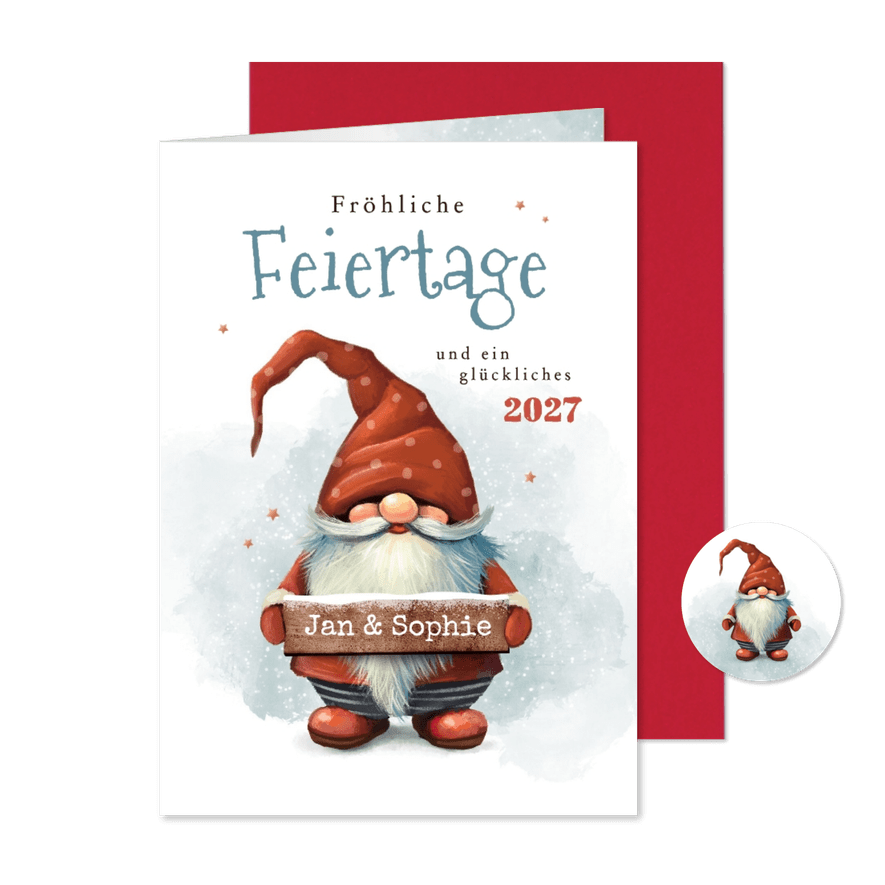  Weihnachtskarte Weihnachtswichtel  - Kartenvorschau

