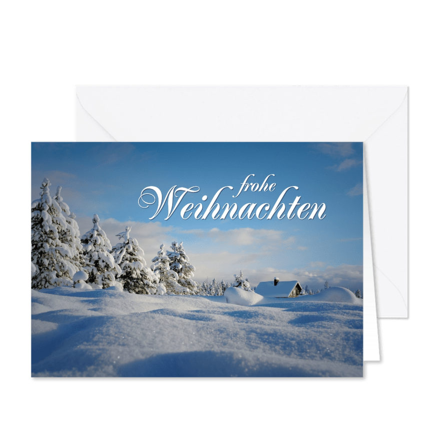 Weihnachtskarte Winterlandschaft - Karteneindruck