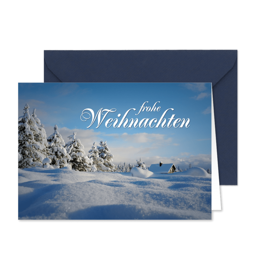 Weihnachtskarte Winterlandschaft - Karteneindruck