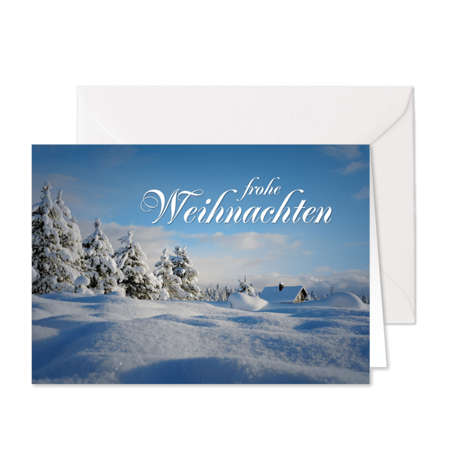 Weihnachtskarte Winterlandschaft - Karteneindruck
