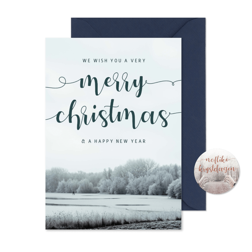 Weihnachtskarte winterliche Landschaft - Karteneindruck
