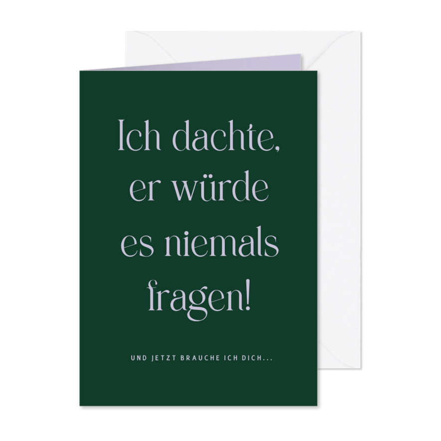 Witzige Karte Brautjungfer fragen - Karteneindruck