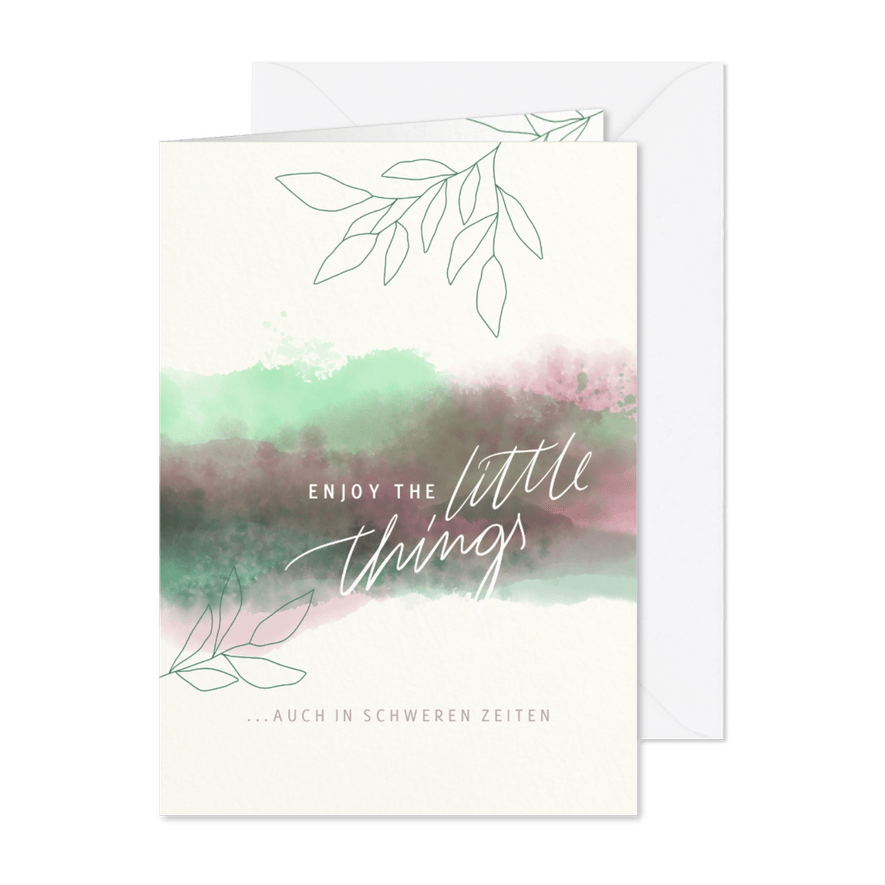 Zuversichtskarte 'Enjoy the little things' - Karteneindruck