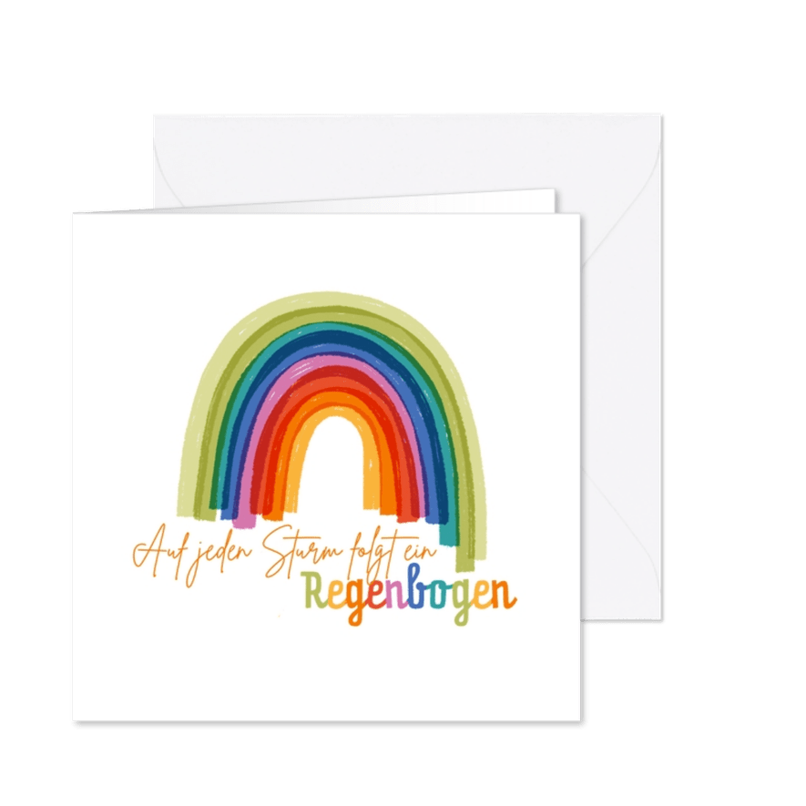 Zuversichtskarte Sturm und Regenbogen - Karteneindruck