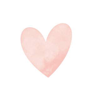 Weißer Aufkleber mit rosa Herz