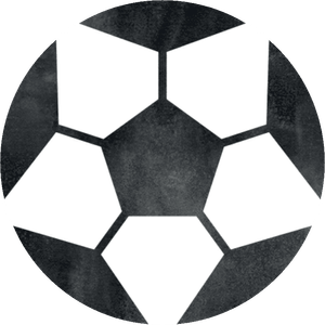 Aufkleber mit Fußball in Schwarzweiß