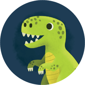 Aufkleber mit lustigem Dinosaurier