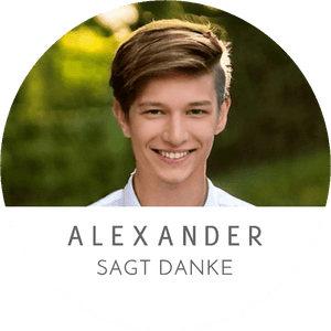 Personalisierter Danke-Sticker mit Foto zur Firmung. Einfach eigenen Namen einfügen.