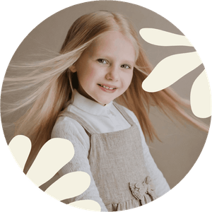 Foto-Sticker zum personalisieren mit abstrakten Blumen in Beige. Einfach eigenes Foto einfügen.